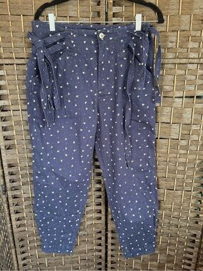 *NEW*Sz 10* Something Navy*Sydney Side Tie Pants